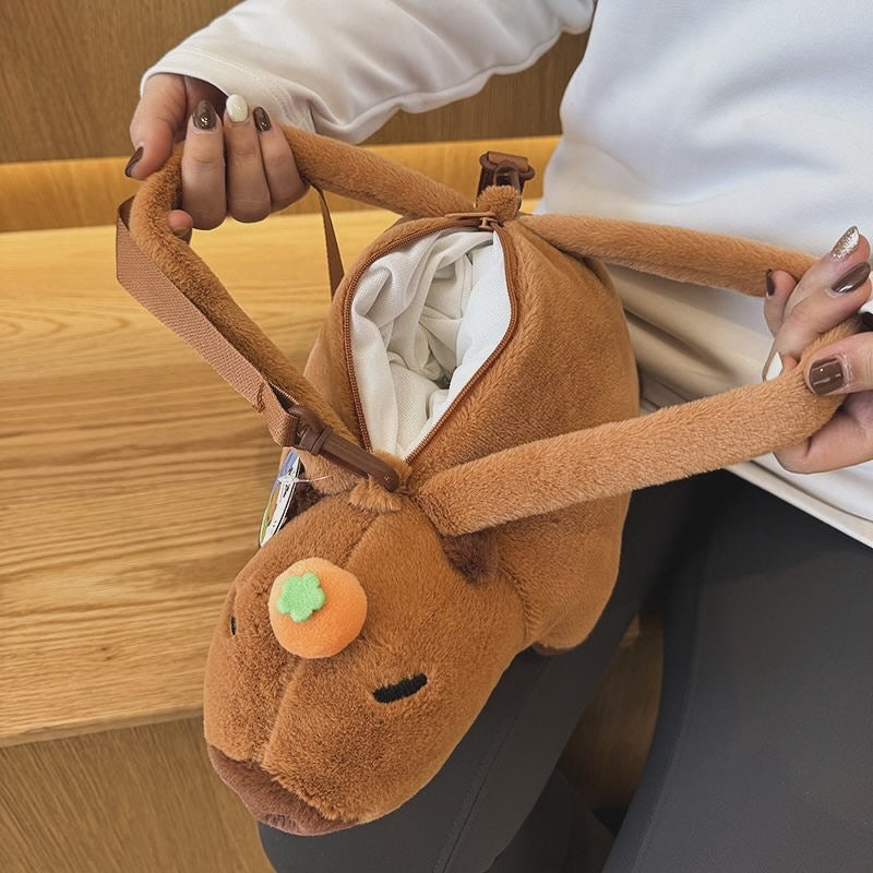 2024 Spring New Capybara Plush Versatile Tote Backpack