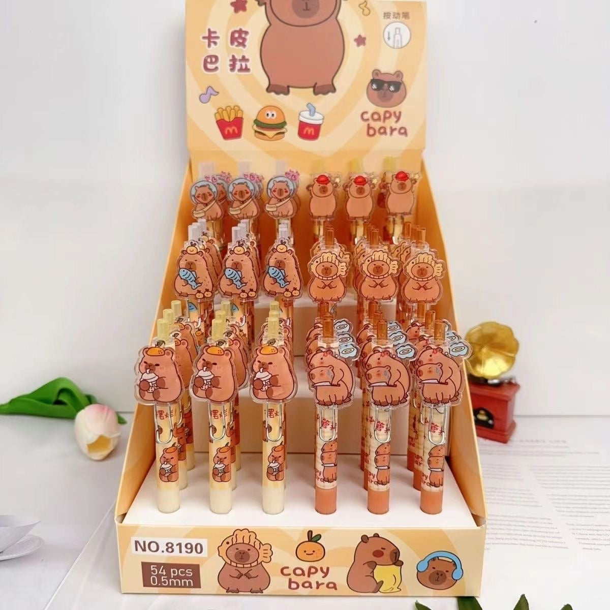 【Ahhkawaii】Cute Cartoon Capybara Quick-Dry Durable Neutral Pen