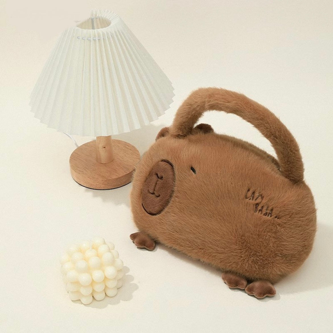 2023 New Merald Plush Capybara Cute Creative Casual Women's Tote Bag Shoulder Bag