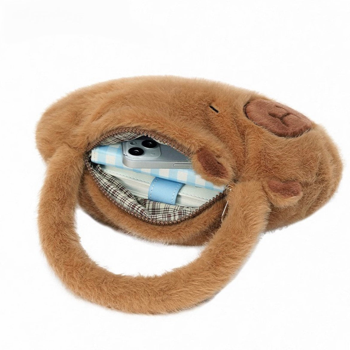 2023 New Merald Plush Capybara Cute Creative Casual Women's Tote Bag Shoulder Bag