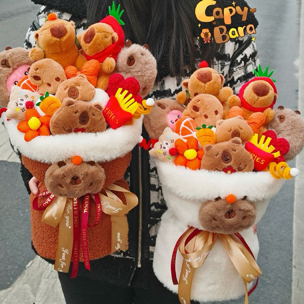 Capybara Plush Toy Bouquet - Romantic Valentine's Day and Birthday Gift