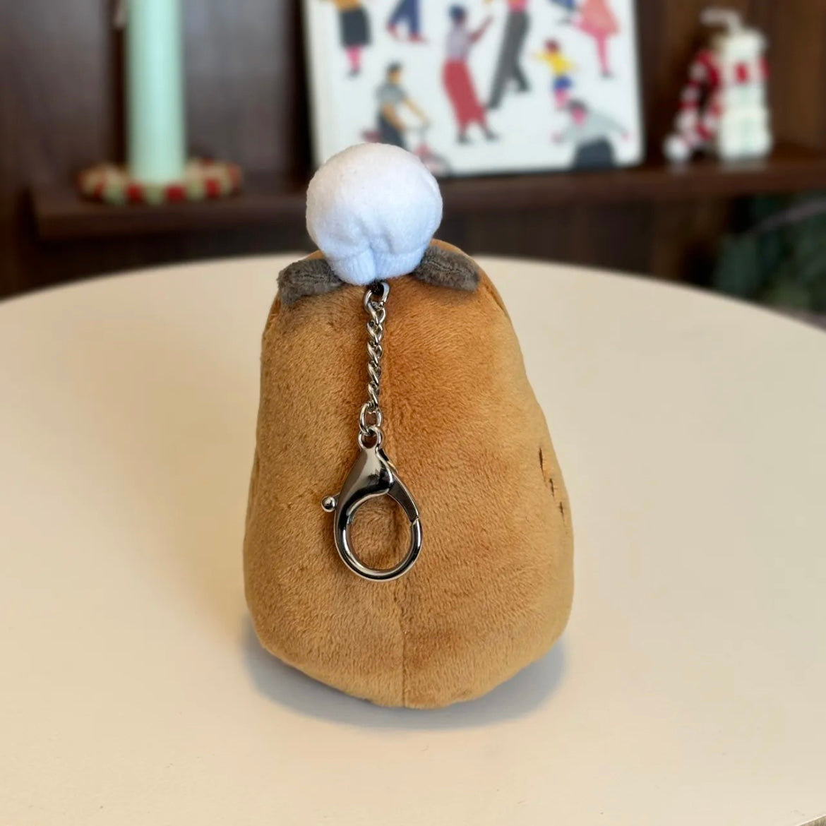 Capybara Toast Stick Lollipop Plush Keychain Pendant