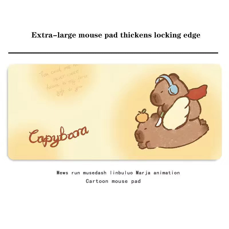 【Ahhkawaii】2023 New Cute and Stylish Capybara Oversized Office Desk Mouse Pad