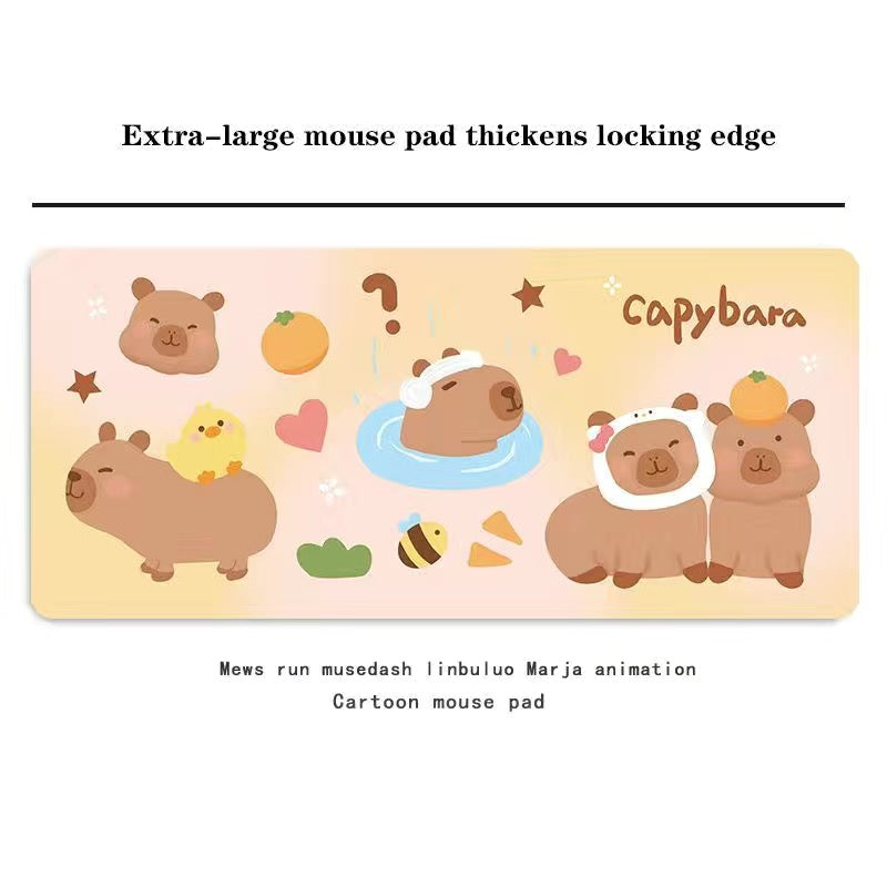 【Ahhkawaii】2023 New Cute and Stylish Capybara Oversized Office Desk Mouse Pad
