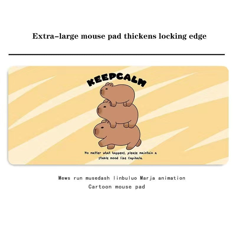 【Ahhkawaii】2023 New Cute and Stylish Capybara Oversized Office Desk Mouse Pad