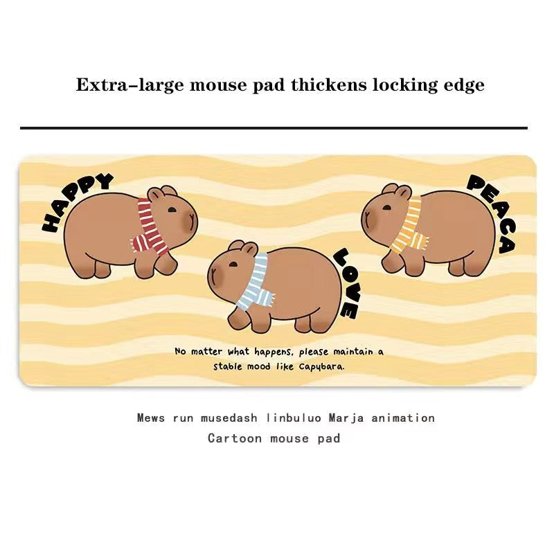 【Ahhkawaii】2023 New Cute and Stylish Capybara Oversized Office Desk Mouse Pad