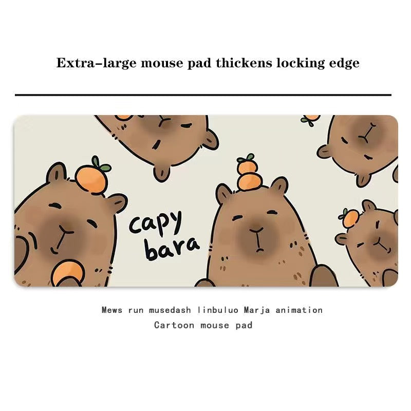 【Ahhkawaii】2023 New Cute and Stylish Capybara Oversized Office Desk Mouse Pad