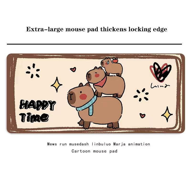 【Ahhkawaii】2023 New Cute and Stylish Capybara Oversized Office Desk Mouse Pad