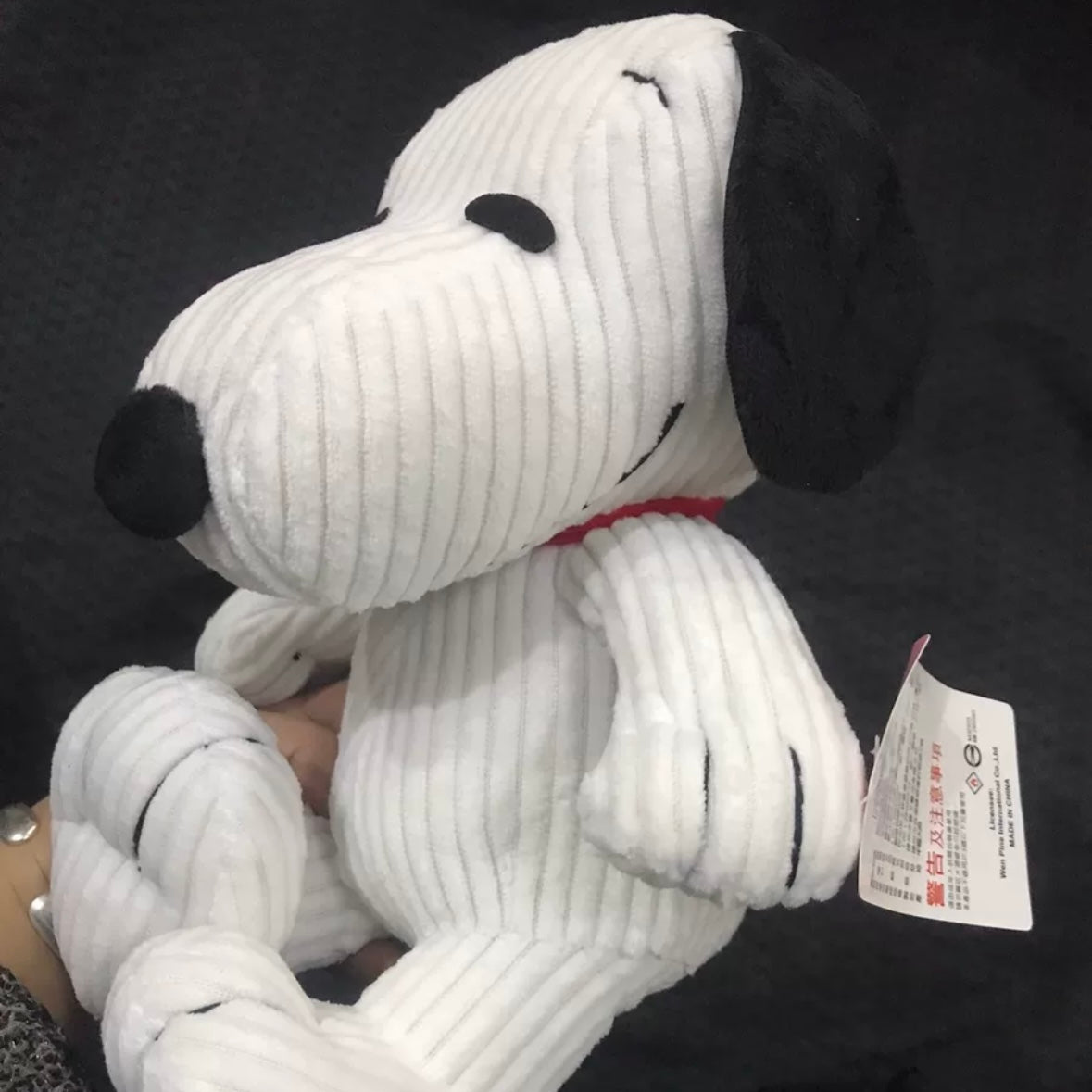 Taiwan Exclusive Sitting White Striped Snoopyy Plush – Limited Edition Collectible