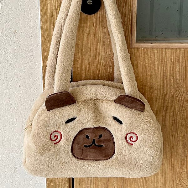 【Ahhkawaii】2023 New Capybara Cute Autumn and Winter Plush Shoulder Bag - a Stylish Essential