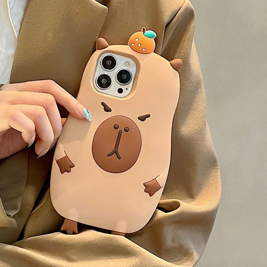 【Ahhkawaii】3D Capybara Cute Silicone Phone Case