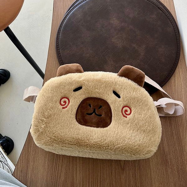 【Ahhkawaii】2023 New Capybara Cute Autumn and Winter Plush Shoulder Bag - a Stylish Essential