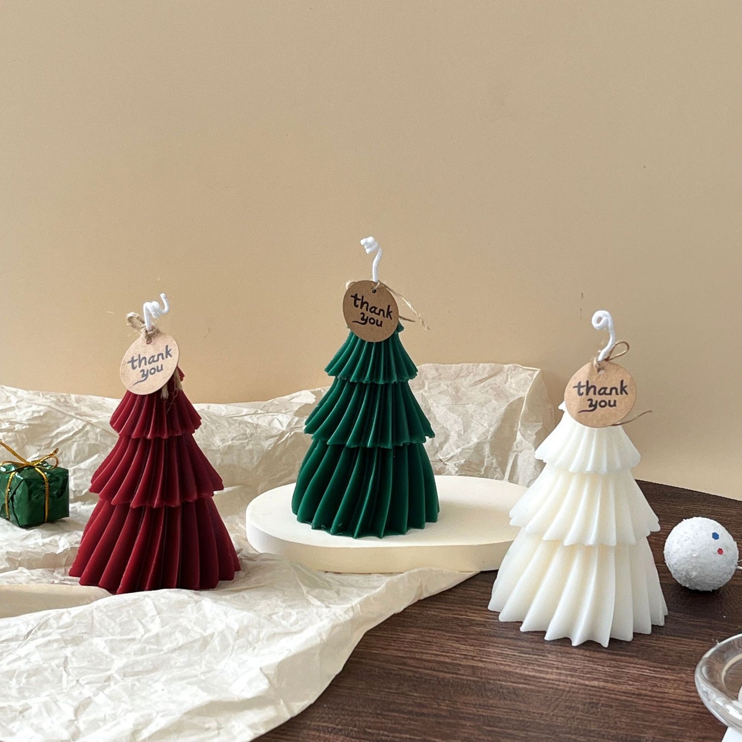 【Ahhkawaii】Christmas Candle Aromatherapy Birthday Party Centerpiece Gift Decoration