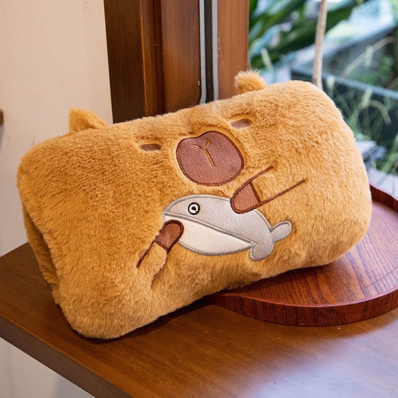 【Ahhkawaii】2023 New Capybara Plush Warm Hand Pillow, Perfect Gift for Girls