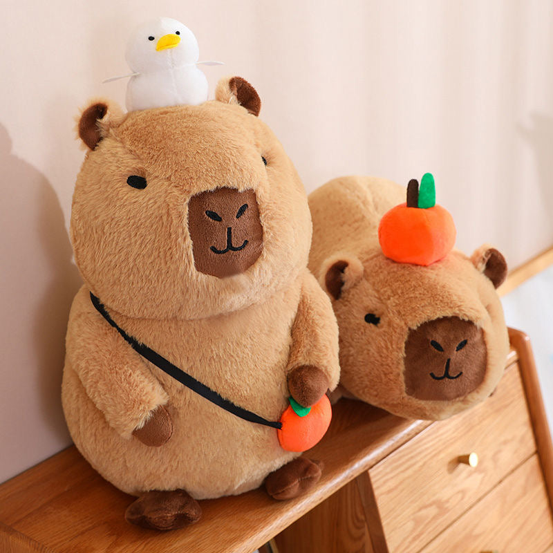 【Ahhkawaii】2023 New Capybara Bubble Blowing Squeaky Plush Toy Gift