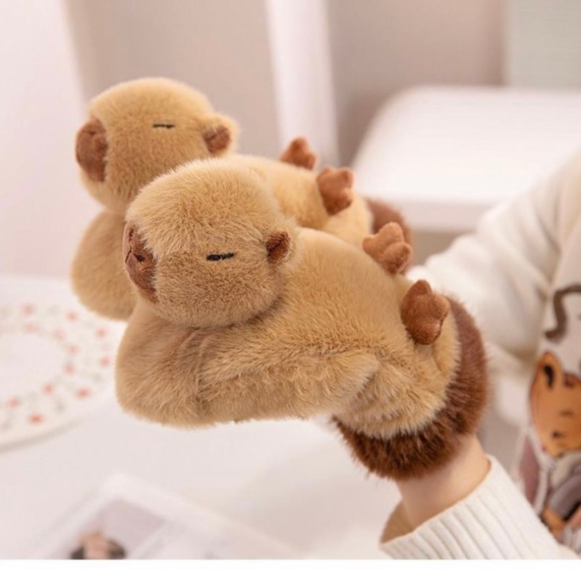New Capybara Penguin Plush Toy Winter Warmth Gloves