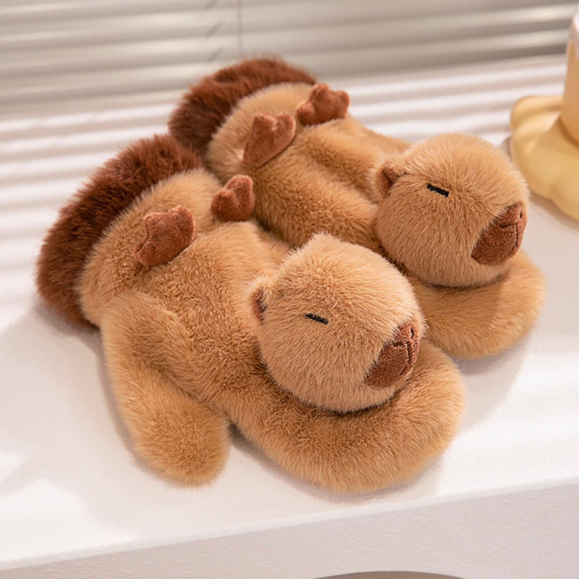 New Capybara Penguin Plush Toy Winter Warmth Gloves