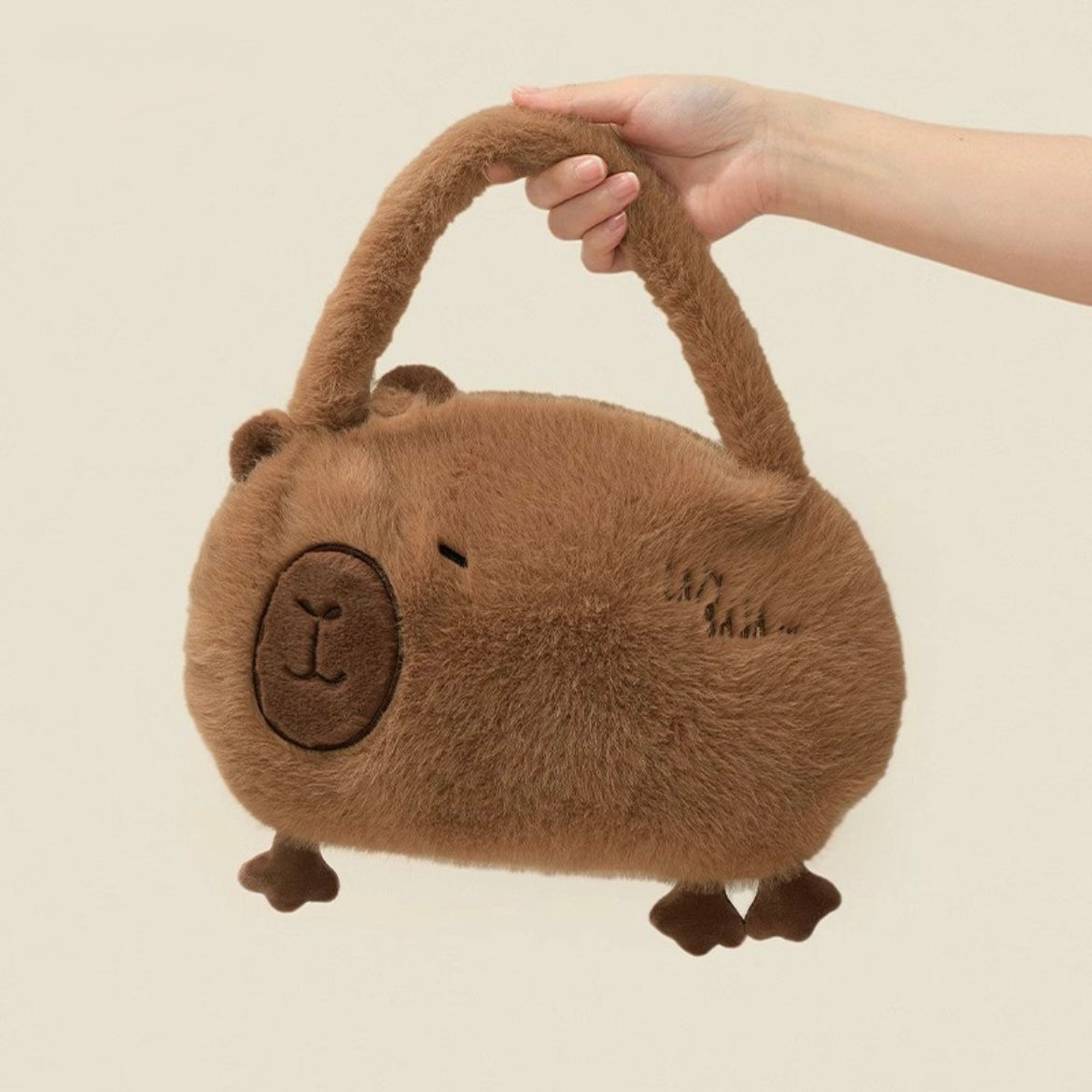 2023 New Merald Plush Capybara Cute Creative Casual Women's Tote Bag Shoulder Bag