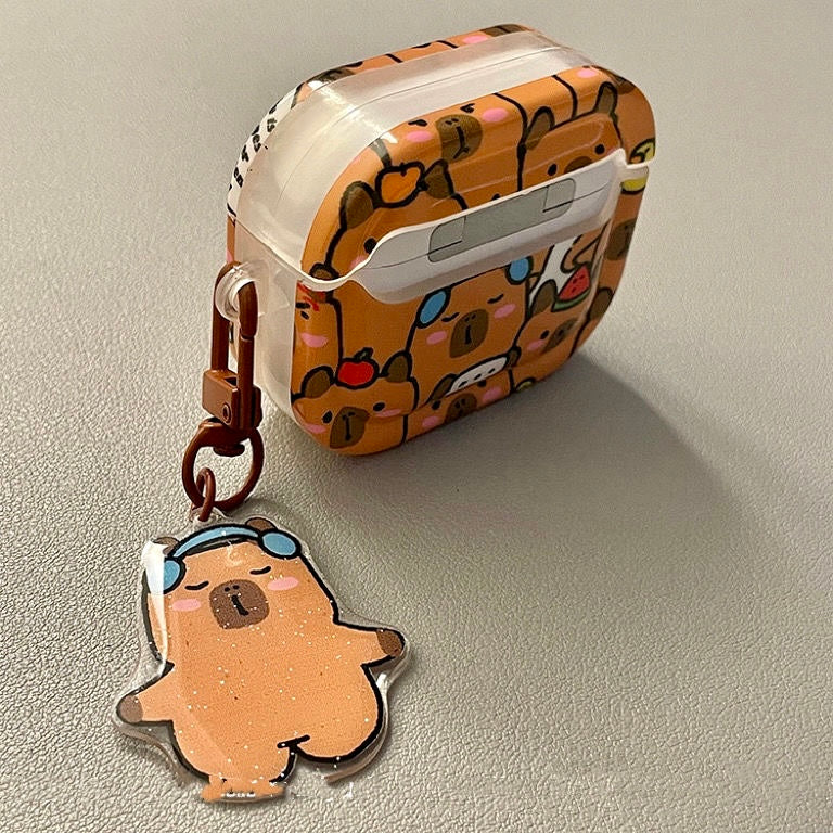 Cute Capybara Family AirPods Case