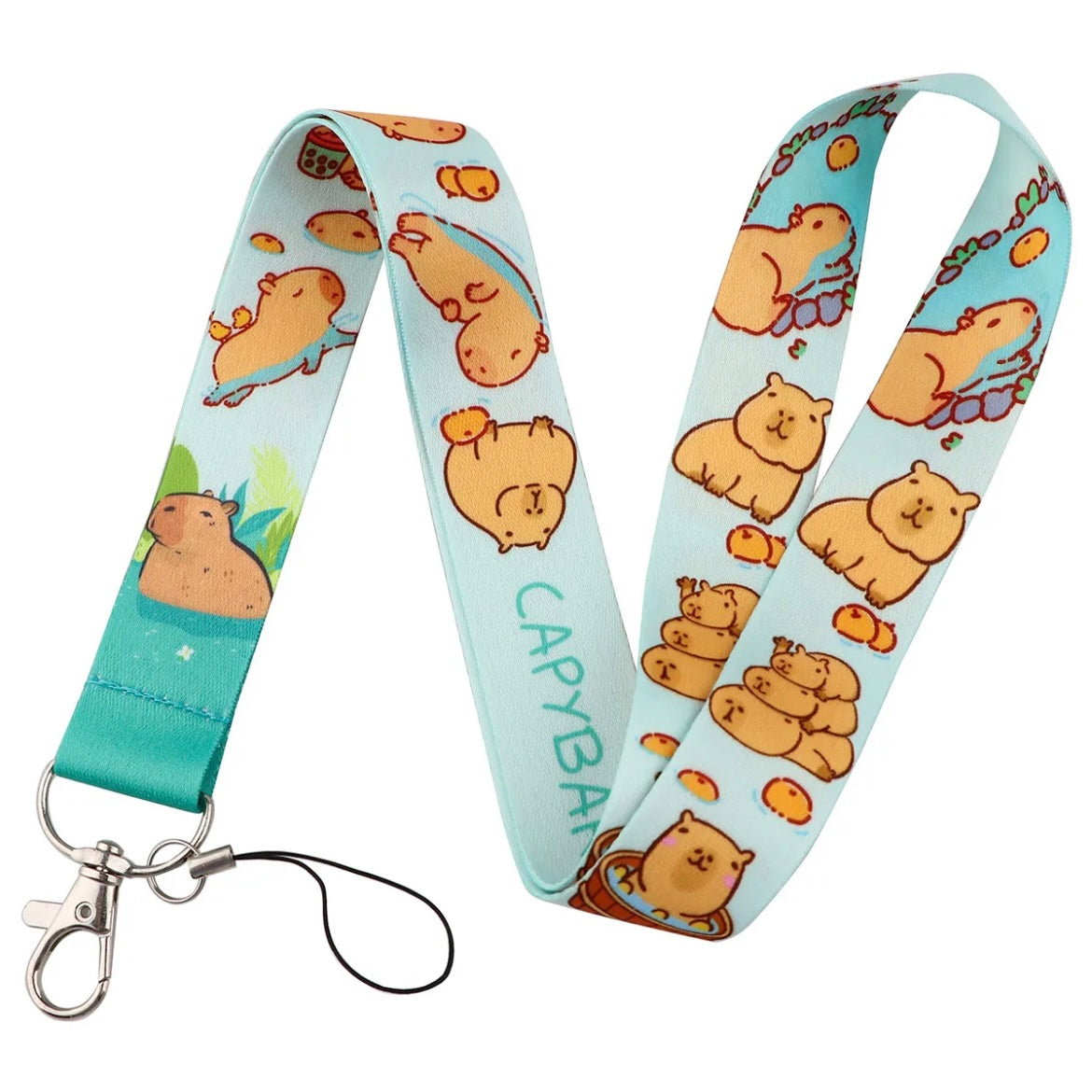 New Cute Capybara Lanyard Card Holder