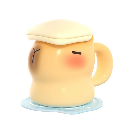 Cute Gift - Hot Spring Capybara Ceramic Cup