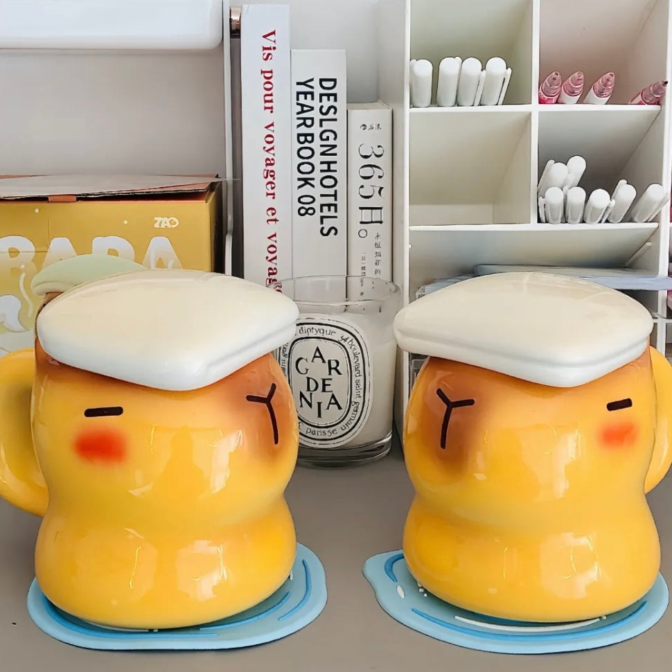 Cute Gift - Hot Spring Capybara Ceramic Cup