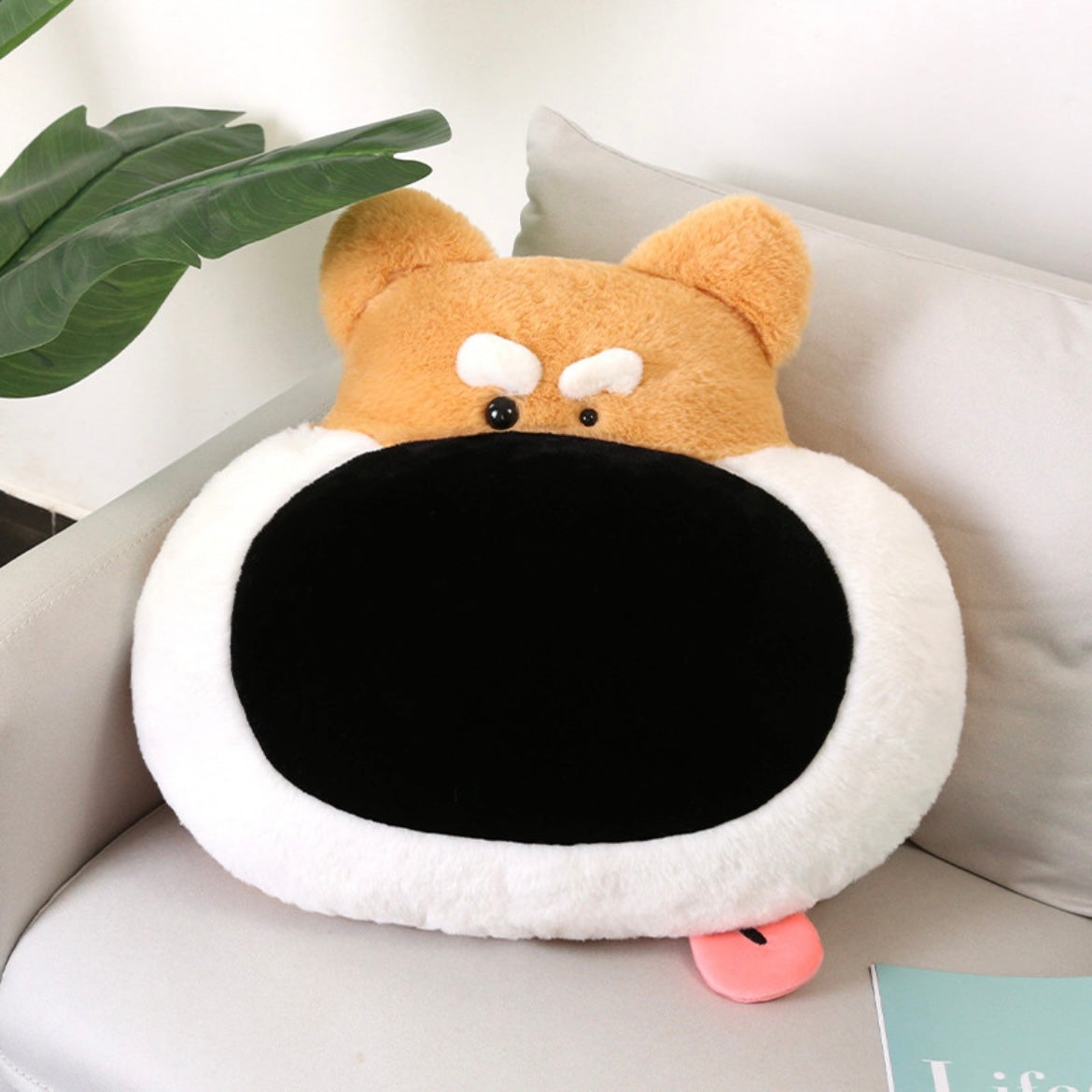 Big Nose Dog Plush Pillow Cushion