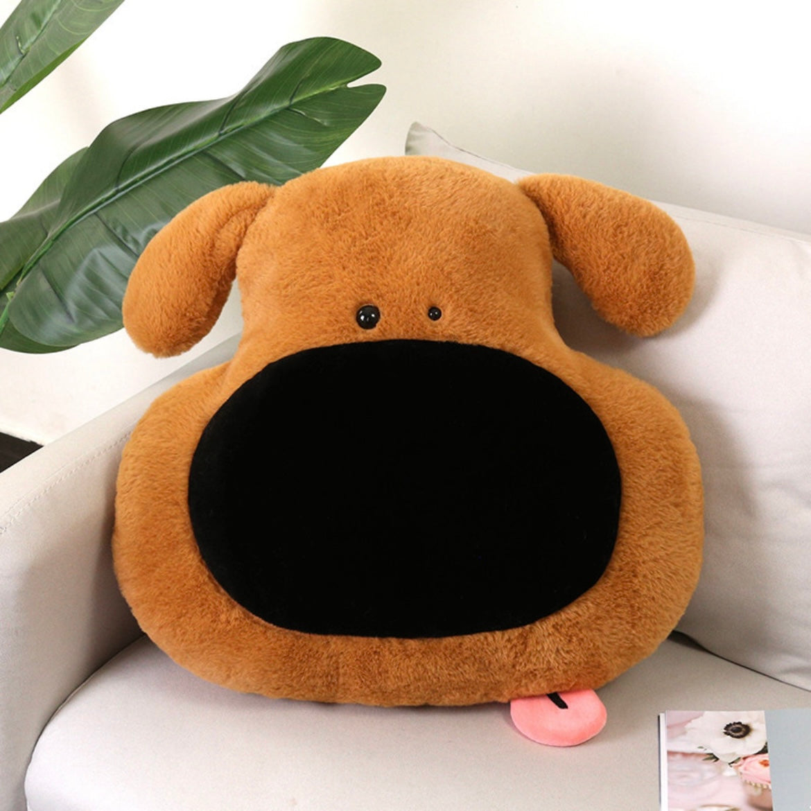 Big Nose Dog Plush Pillow Cushion