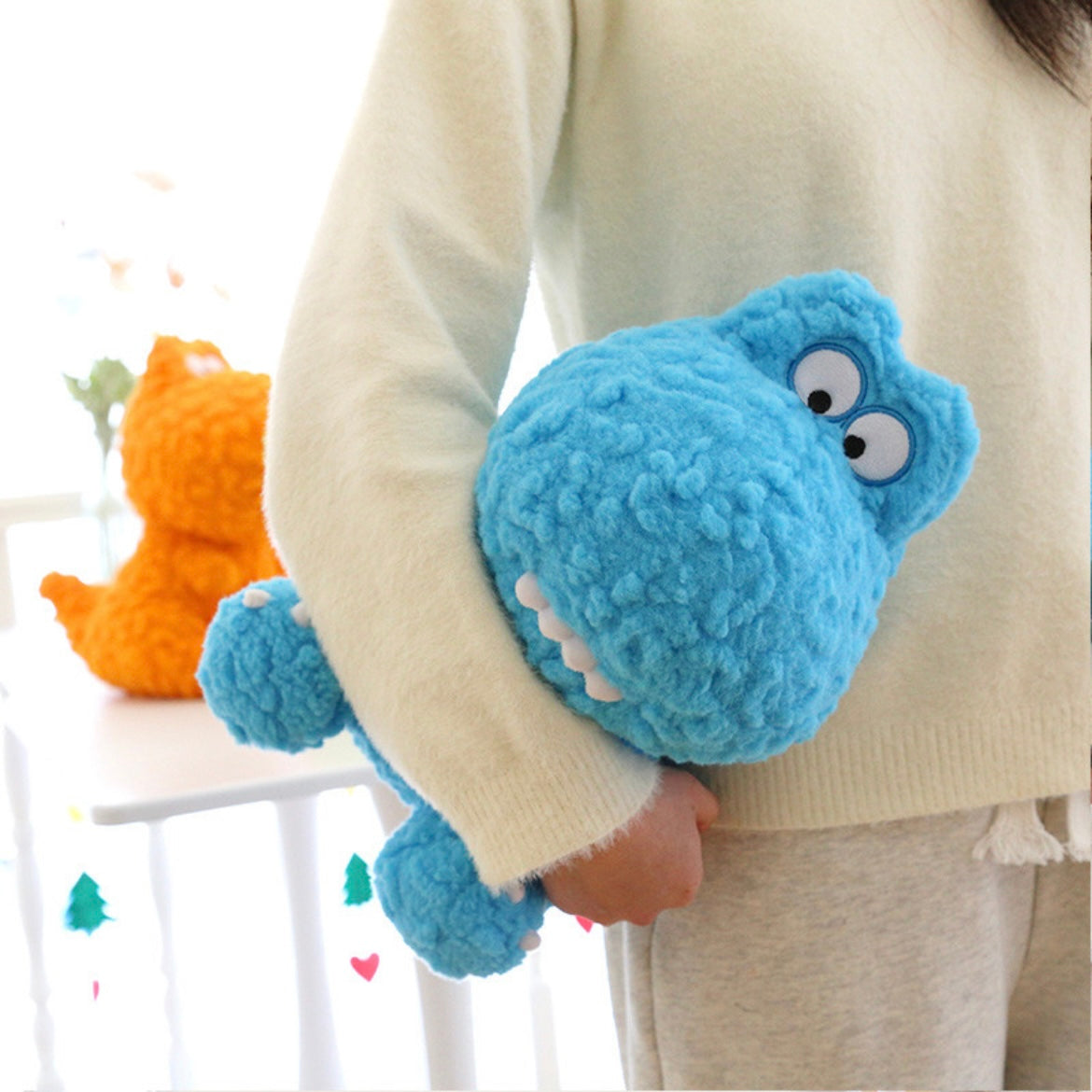 Adorable Goofy Dinosaur Plush Toy with Buck Teeth