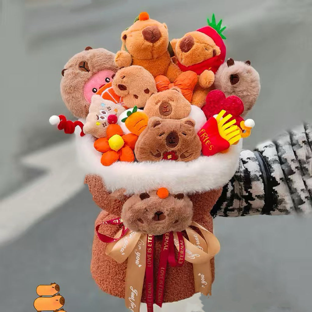Capybara Plush Toy Bouquet - Romantic Valentine's Day and Birthday Gift