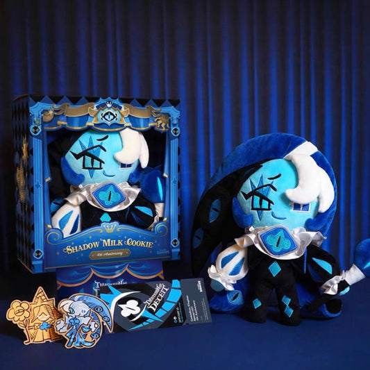 Cookie Run Kingdom Shadow Milk Cookie Plush Set🎭 4th Anniv Box + Mask + Pin
