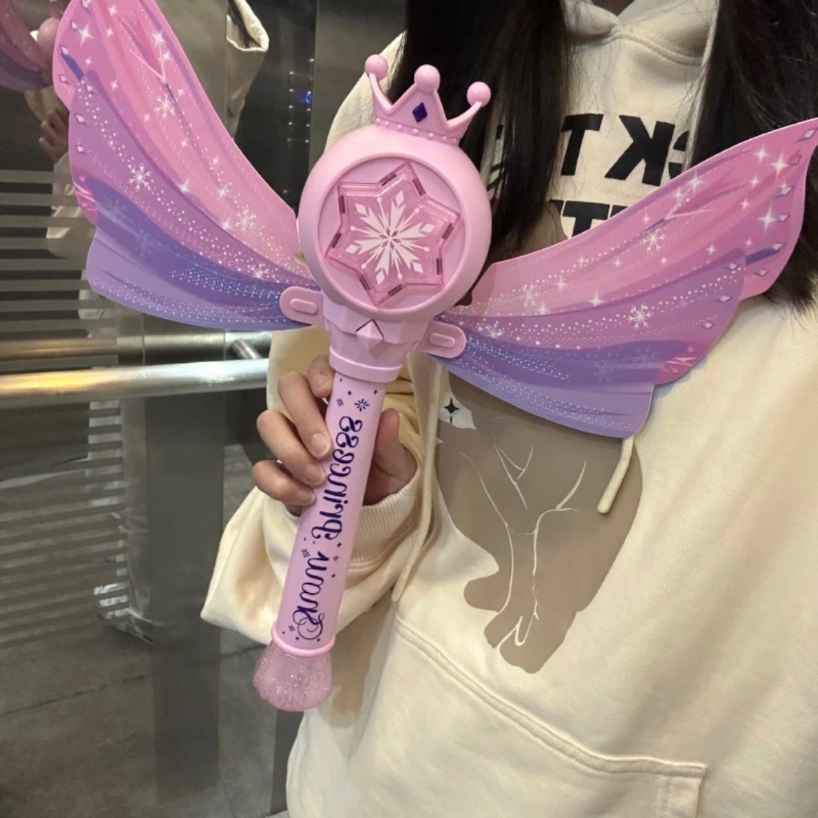 Fairy Magic Wand Pink Blue Bubble Machine Toy Couple Gift