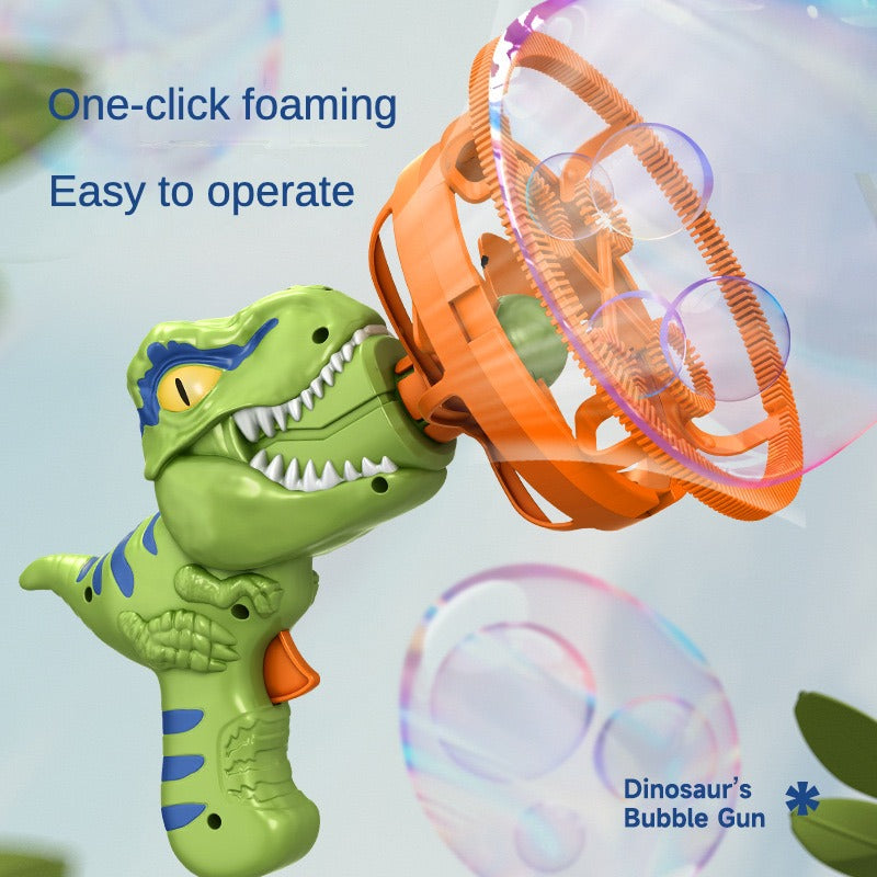 Dino-shaped Handheld Electric Fan Giant Bubble Maker