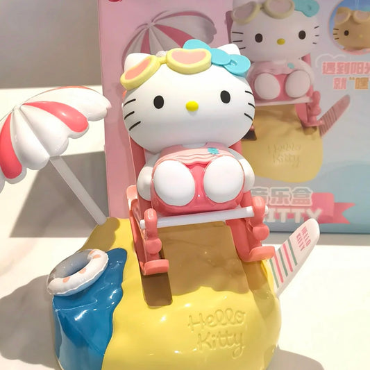 2024 New Summer Beach Sunbathing Color-Changing Hello Kitty Toy Figure