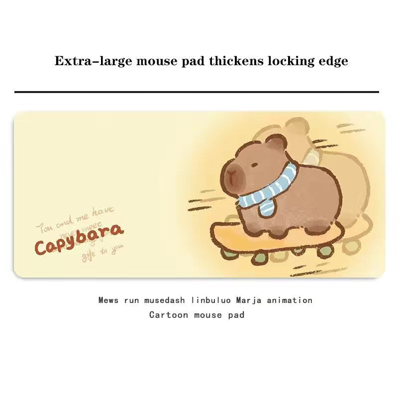 【Ahhkawaii】2023 New Cute and Stylish Capybara Oversized Office Desk Mouse Pad