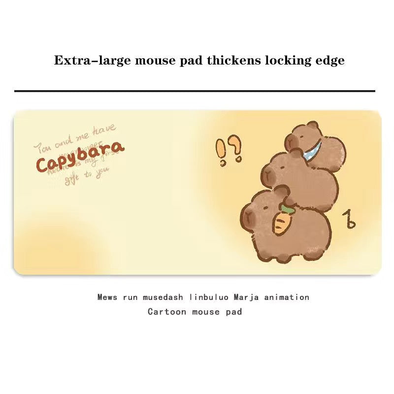 【Ahhkawaii】2023 New Cute and Stylish Capybara Oversized Office Desk Mouse Pad