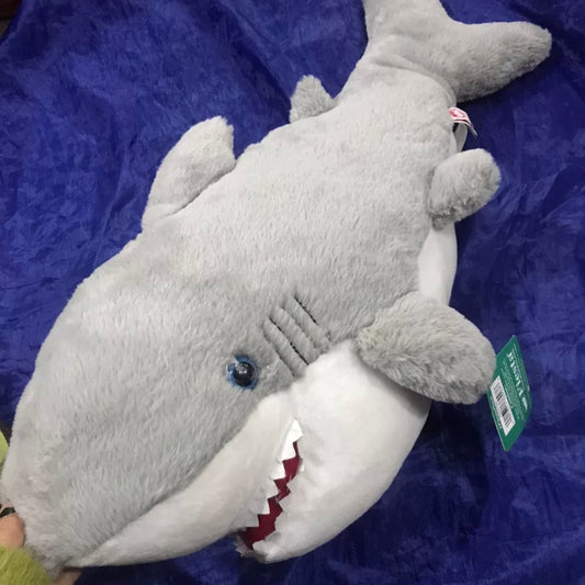 70cm Brand New Fiestaa Plush Fat Shark Pillow Toy – Perfect for Cuddling! 🦈💙