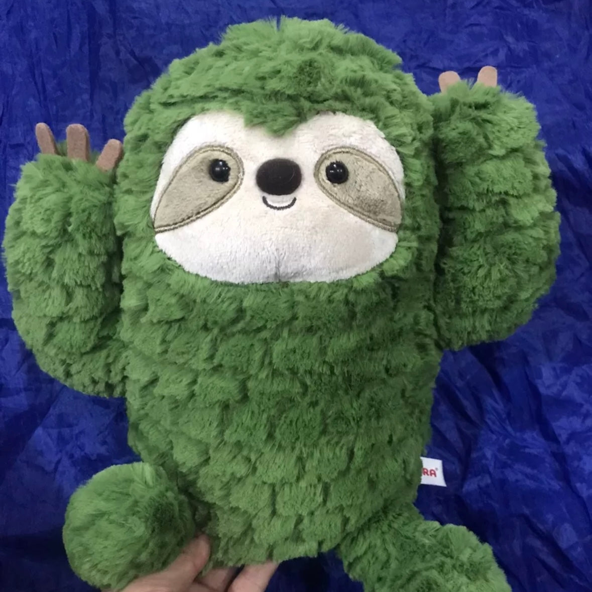 25cm Aurora Cute Raising Hand Green Sloth Plush Toy Pillow – Gift