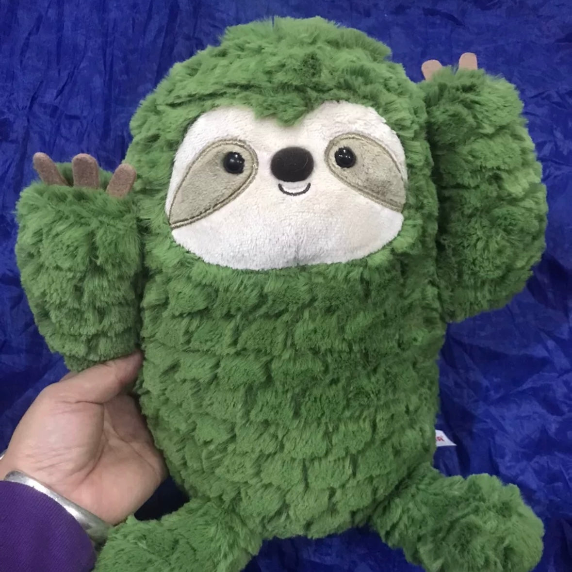 25cm Aurora Cute Raising Hand Green Sloth Plush Toy Pillow – Gift