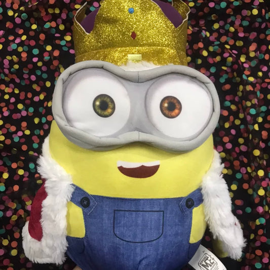 Royal Minion Plush Toy with Crown & Cape – Animated Merchandise