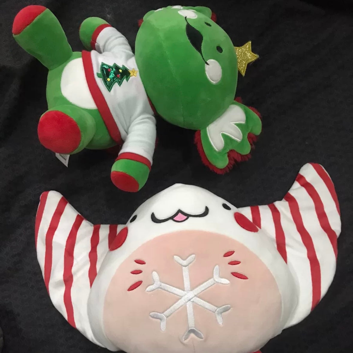 25cm Cute Green Christmas Axolotl & Stingray Plush (Set of 2)