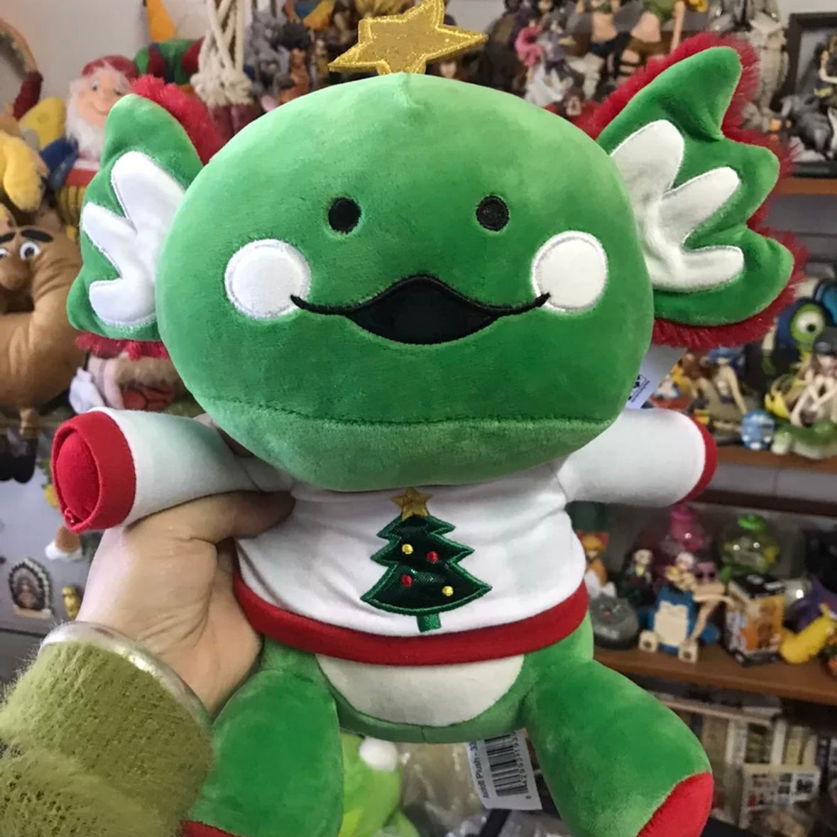 25cm Cute Green Christmas Axolotl & Stingray Plush (Set of 2)