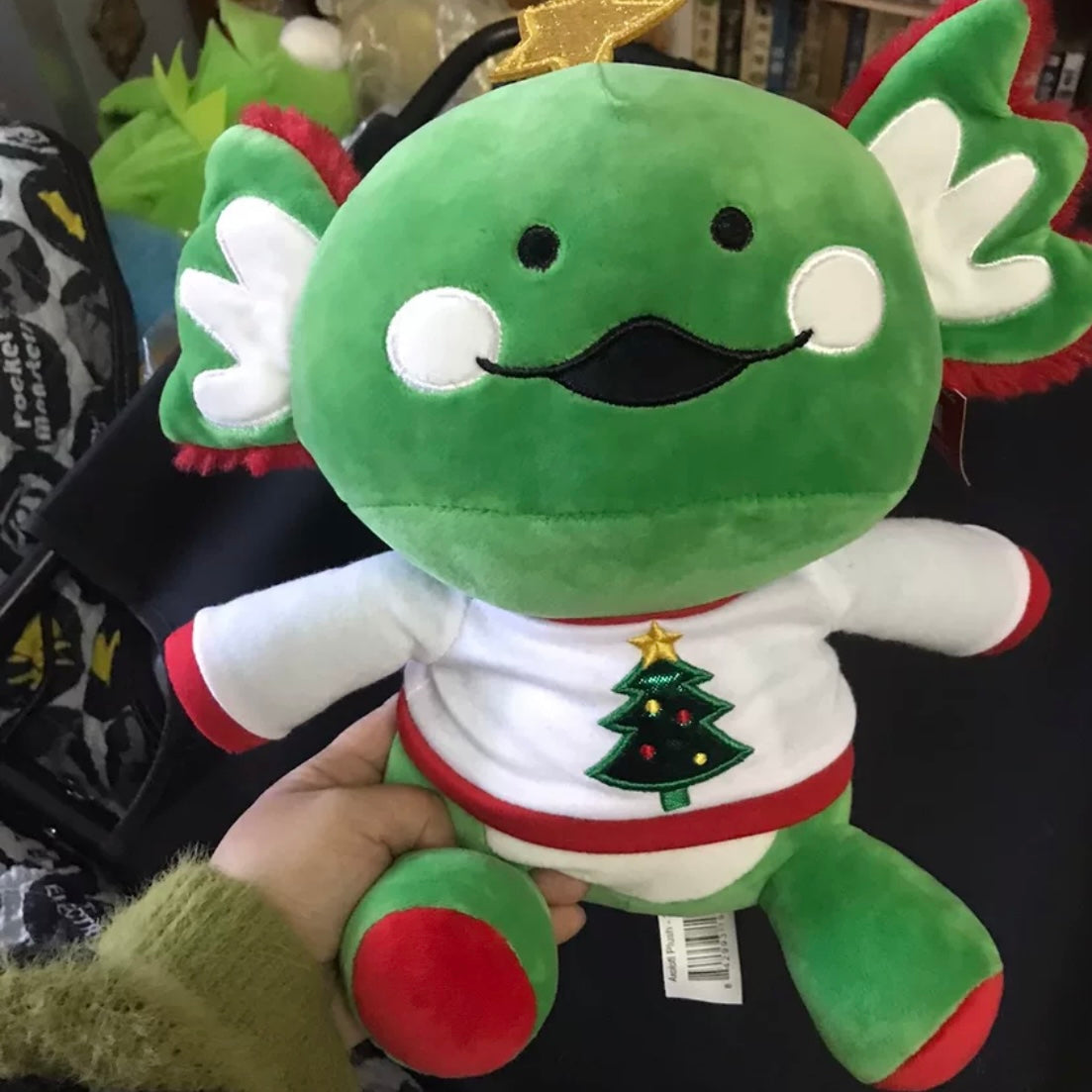 25cm Cute Green Christmas Axolotl & Stingray Plush (Set of 2)