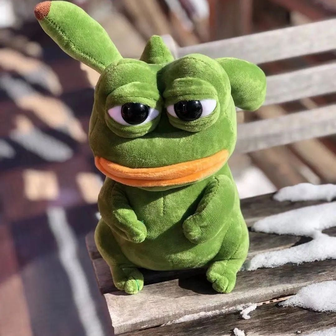 Ugly-Cute Sad Big-Eyed Frog Plush Toy – Adorable Gift 🐸💚