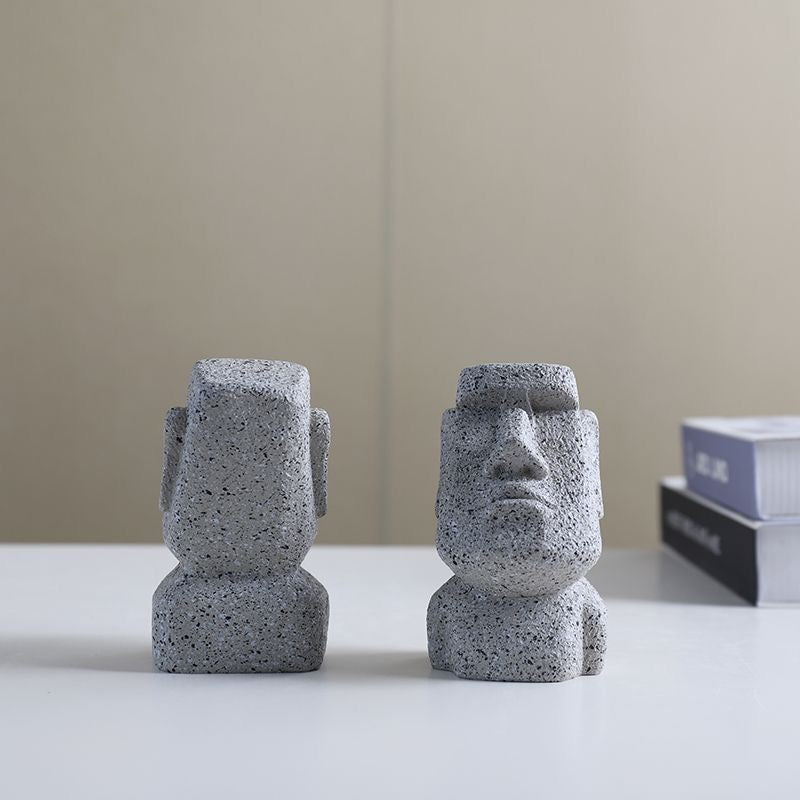 Easter Island Statue Display Stand – Desktop Glasses Holder & Decoration 🗿✨