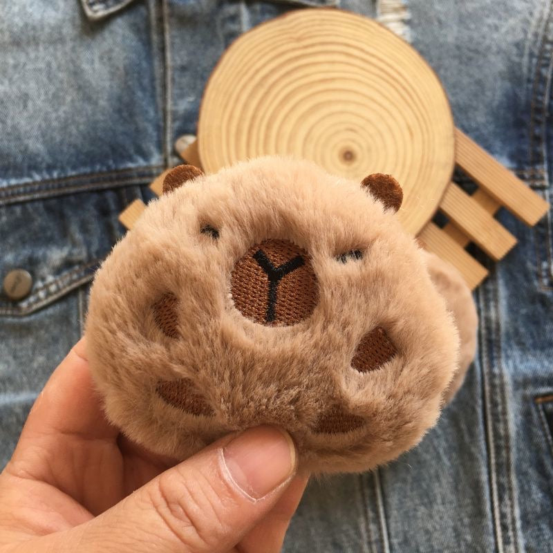 【Ahhkawaii】2023 New Capybara Creative and Adorable Plush Brooch Backpack Accessory for the Sweethearts