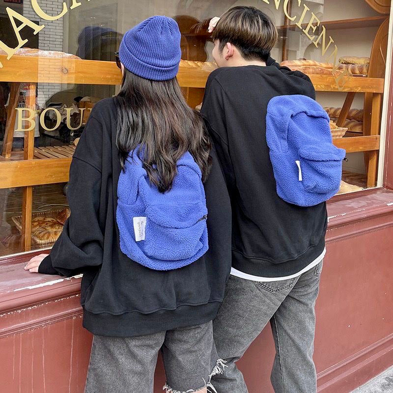 【Ahhkawaii】Cotton Fashionable 3D Backpack, High-End Casual Wind Outerwear, and Couple Hoodies