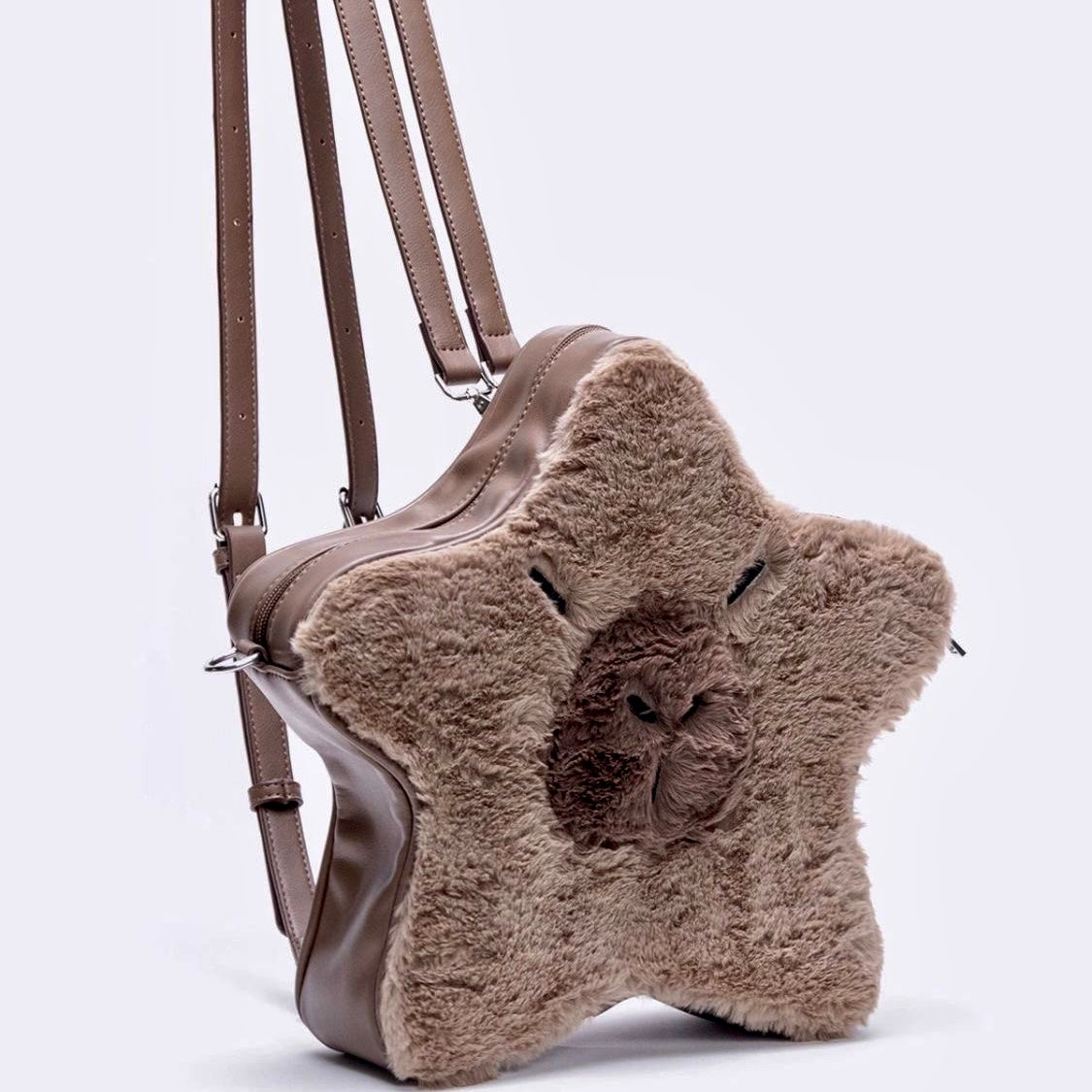 【Ahhkawaii】Original Capybara Cute, Ugly-Cute Plush Starry Backpack, New Arrival for Autumn and Winter