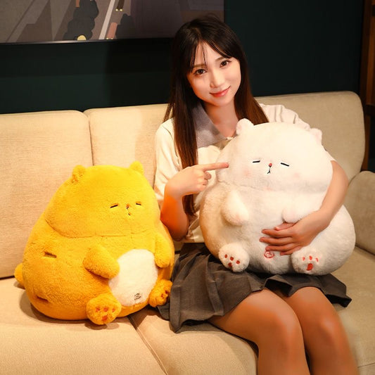 【Ahhkawaii】Soft and Adorable Cat Plush Toy Doll, Perfect for Girls as a Huggable Pillow
