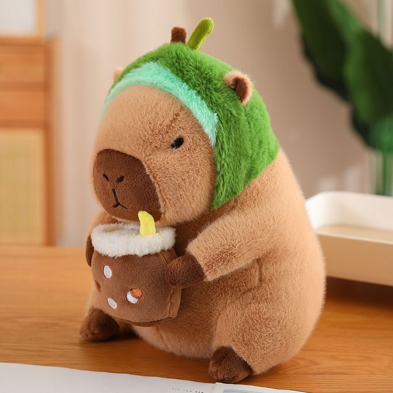 【Ahhkawaii】2023 New Cute Capybara Plush Doll Dress-Up Stuffed Toy Pillow